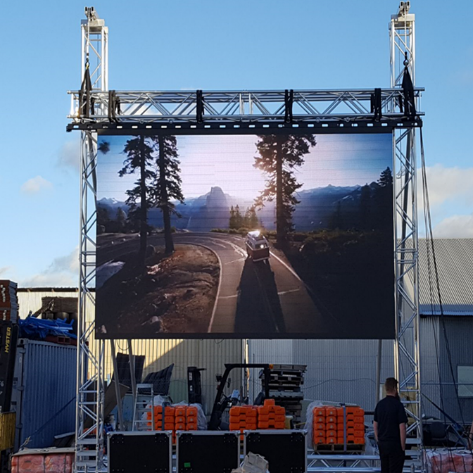Panlabas na SMD P3.91 Led Screen 500x1000mm Stage Rental Display Wall Die Casting Advertising