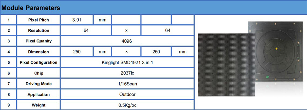 Vanjski SMD P3.91 LED zaslon 500x1000mm najam pozorišnog oglašavanja za livenje
