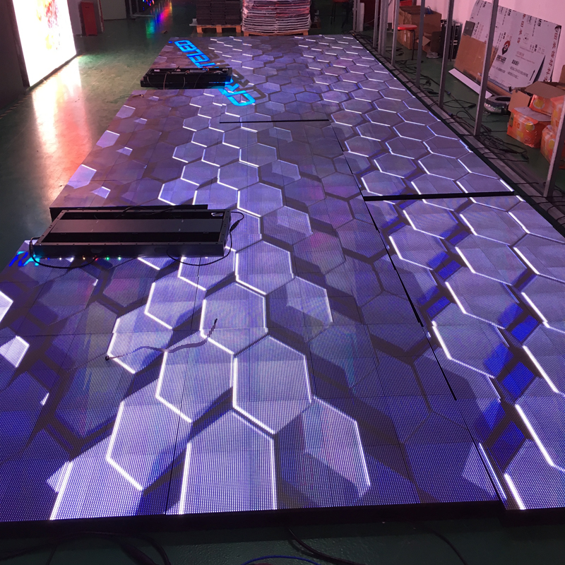 P6.25 LED Light Up Tiles Disco club kelab malam Video Interaktif Sensitif Video Tarian