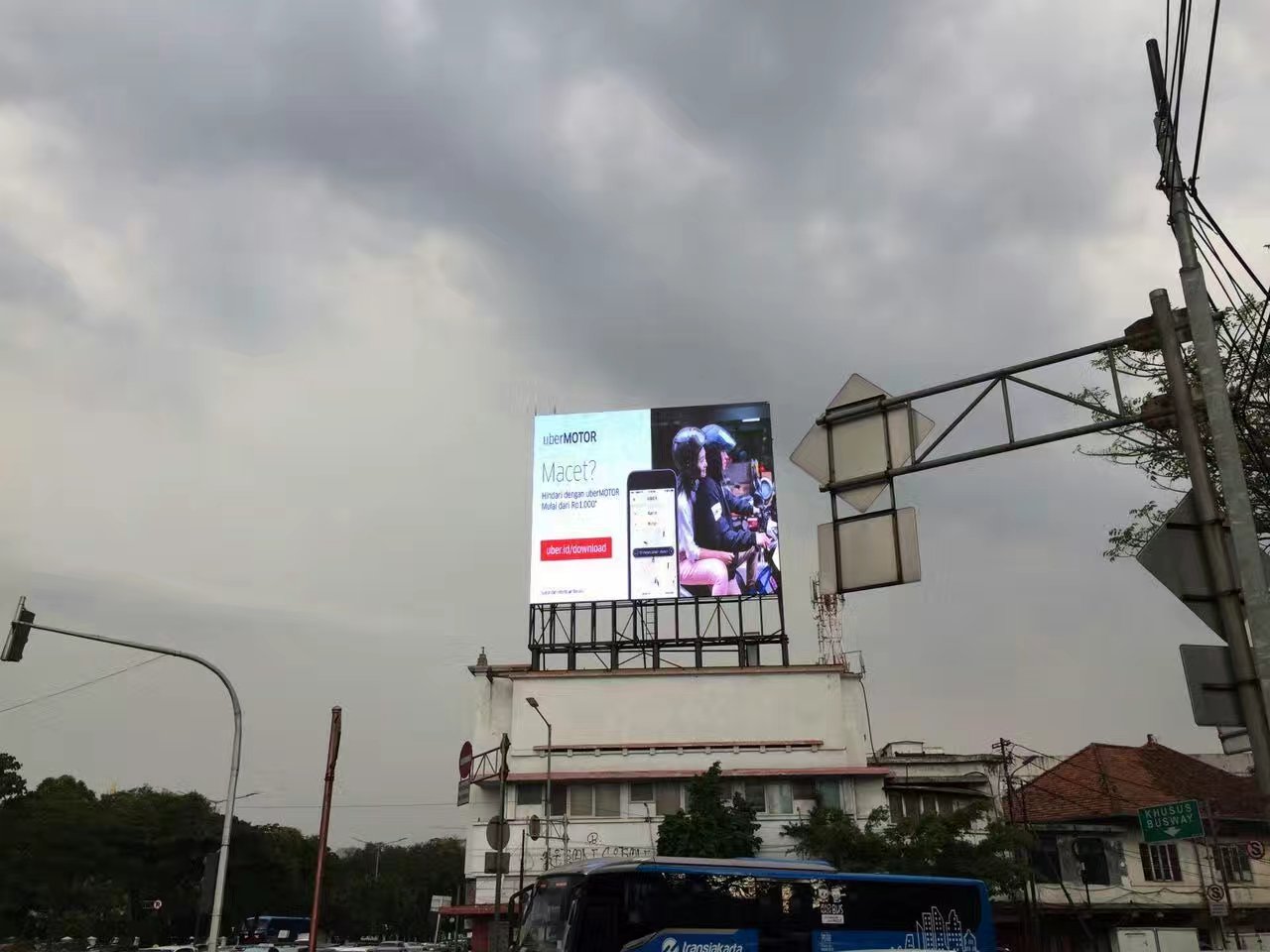 P10 Vanjski LED Zidni Zid u Indoneziji Jakarta