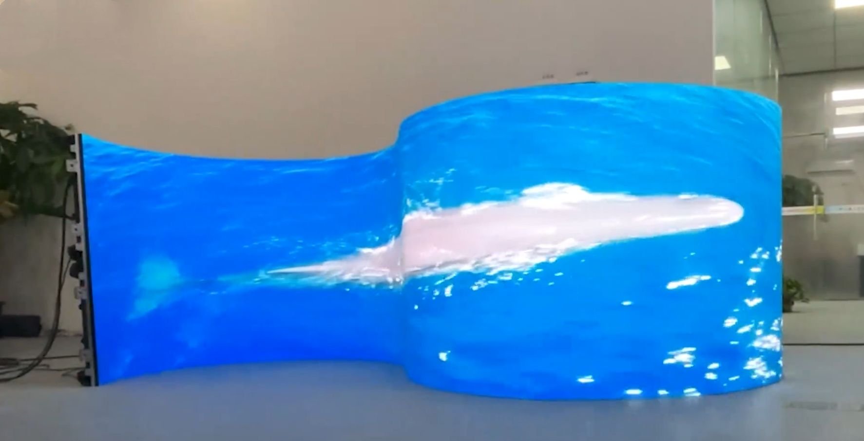 Indoor outdoor arc flexible rental led screens