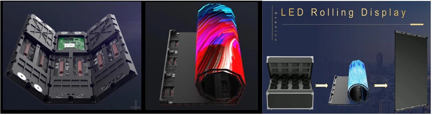 Revolutionary Led roll up gate video dislays