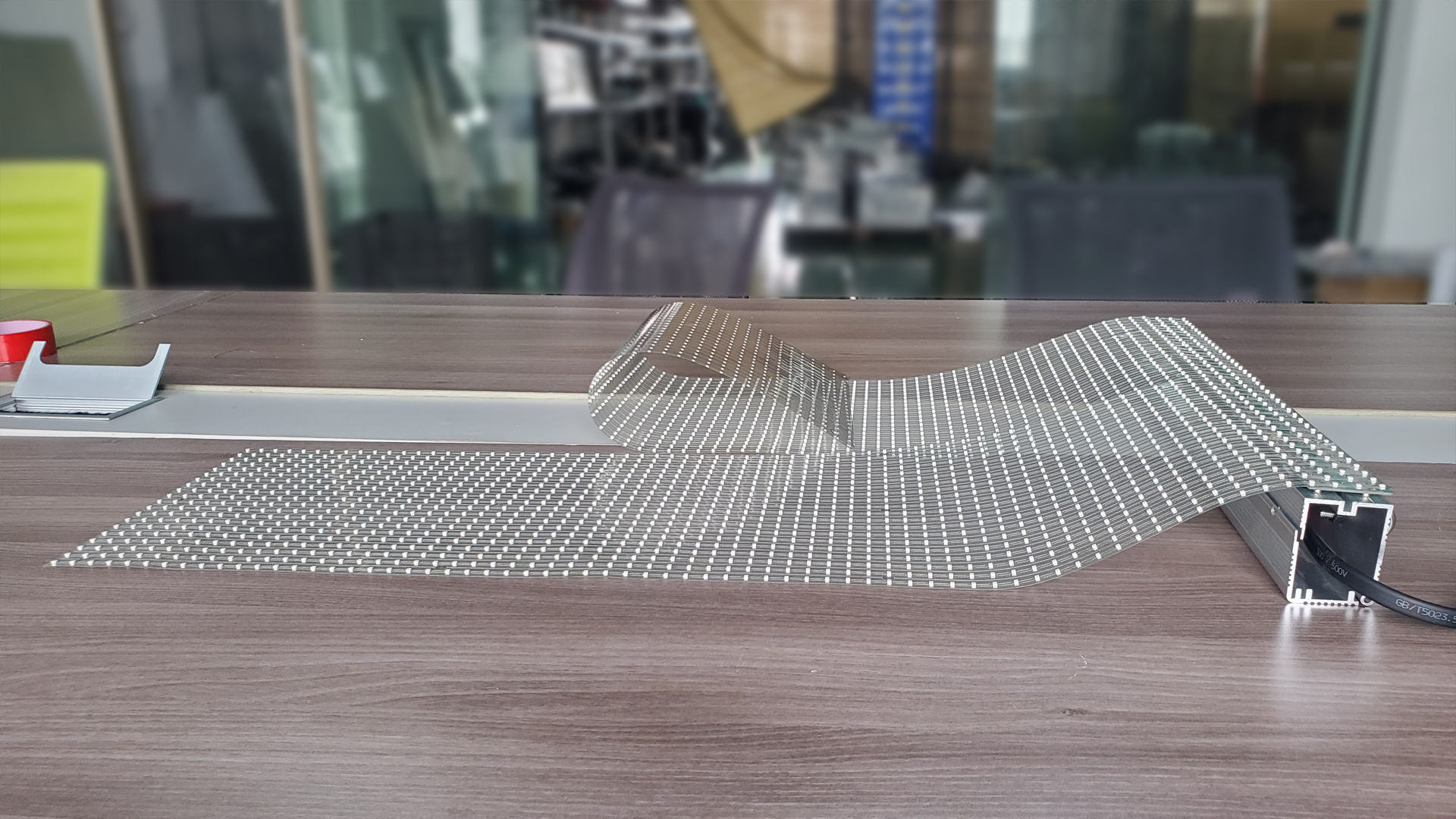 Invisible transparent LED film screens