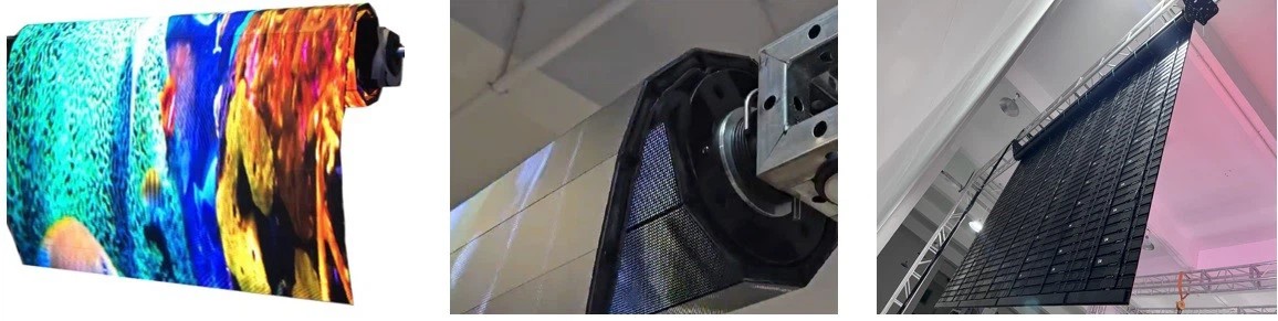 Revolutionary Led roll up gate video dislays